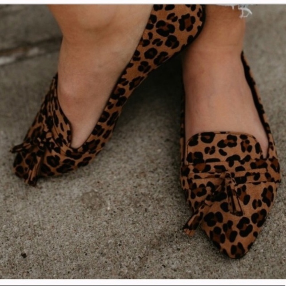 🐆NEW! LAST ONE!  Leopard flat loafers🐆 Size 8 - Picture 3 of 8